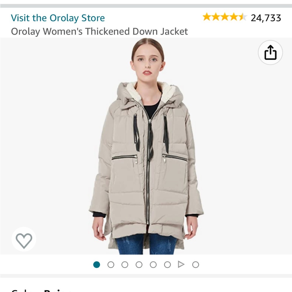 Orolay Beige XS Jacket. Worn under 10 times. Like new.